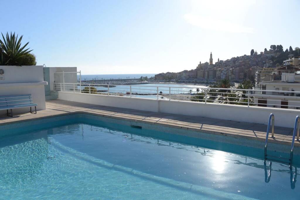 Le Lodge, T2 Classe 3 Etoiles Avec Jardin, Parking, Piscine & Mer A 2 Pas Menton Exteriör bild